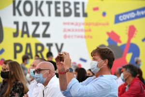 Spectators at the opening of Koktebel Jazz Party 2021 international jazz festival in Crimea