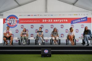 Chizh & Co. band’s news conference at the Koktebel Jazz Party-2021 international music festival